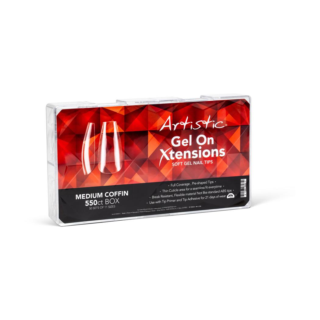 Tips Soft Gel Artistic 110 unidades Medium Coffin