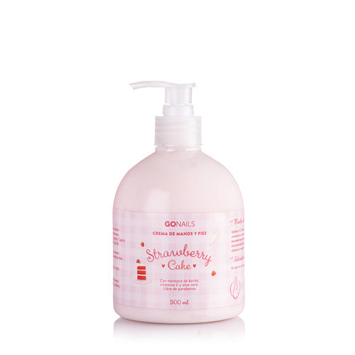 GO NAILS Crema de manos y pies Strawberry Cake - 500 ml
